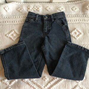 Lee Childrens Dark Wash Straight Leg Adjustable Stretch Denim Jeans Size 6